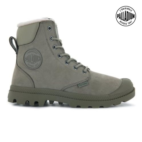 Dámské Boty Palladium Pampa Sportovní Cuff WPS Olivy Zelené | CZ KQN-24A